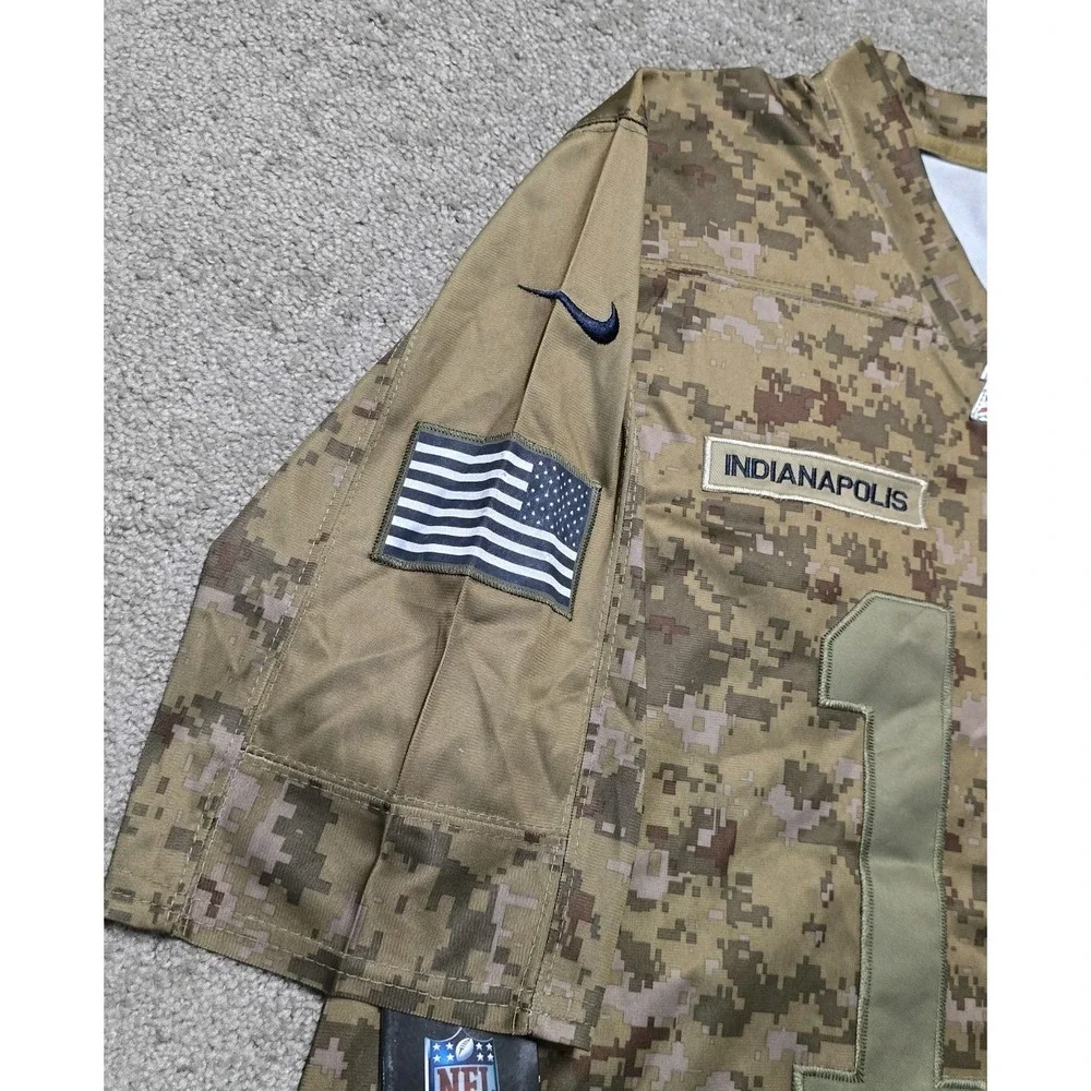Rare Andrew Luck Nike On Field Salute To Service Colts Jersey Digital Camo Large